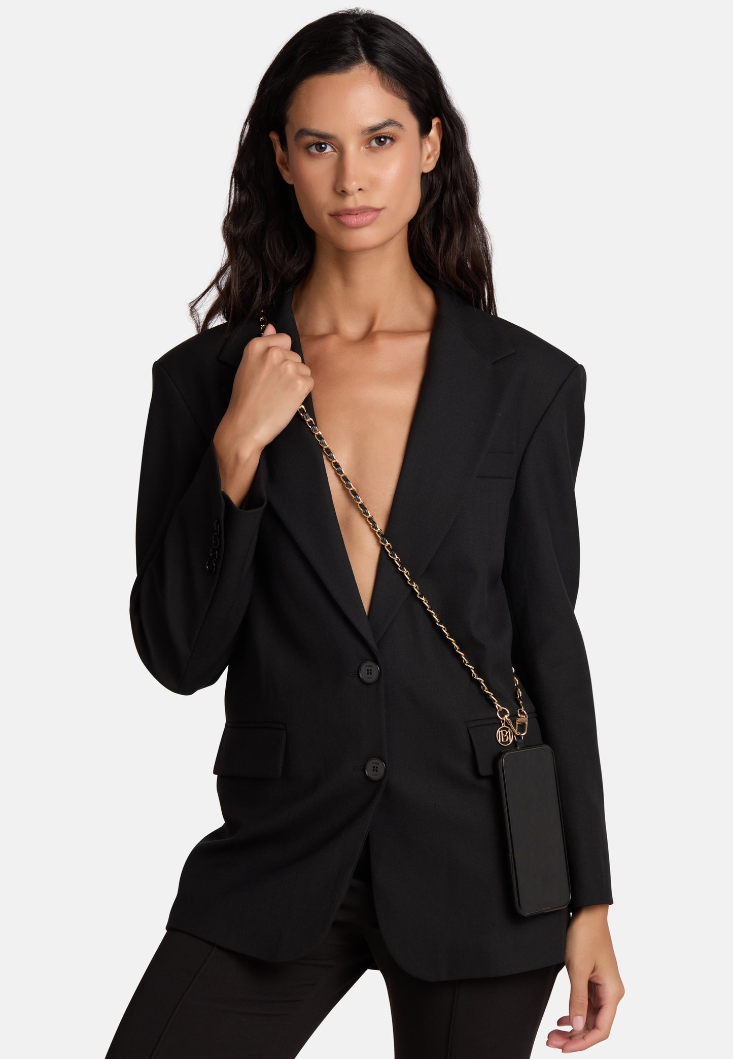 MB Signature Noir Gold-Plated Phone Necklace
