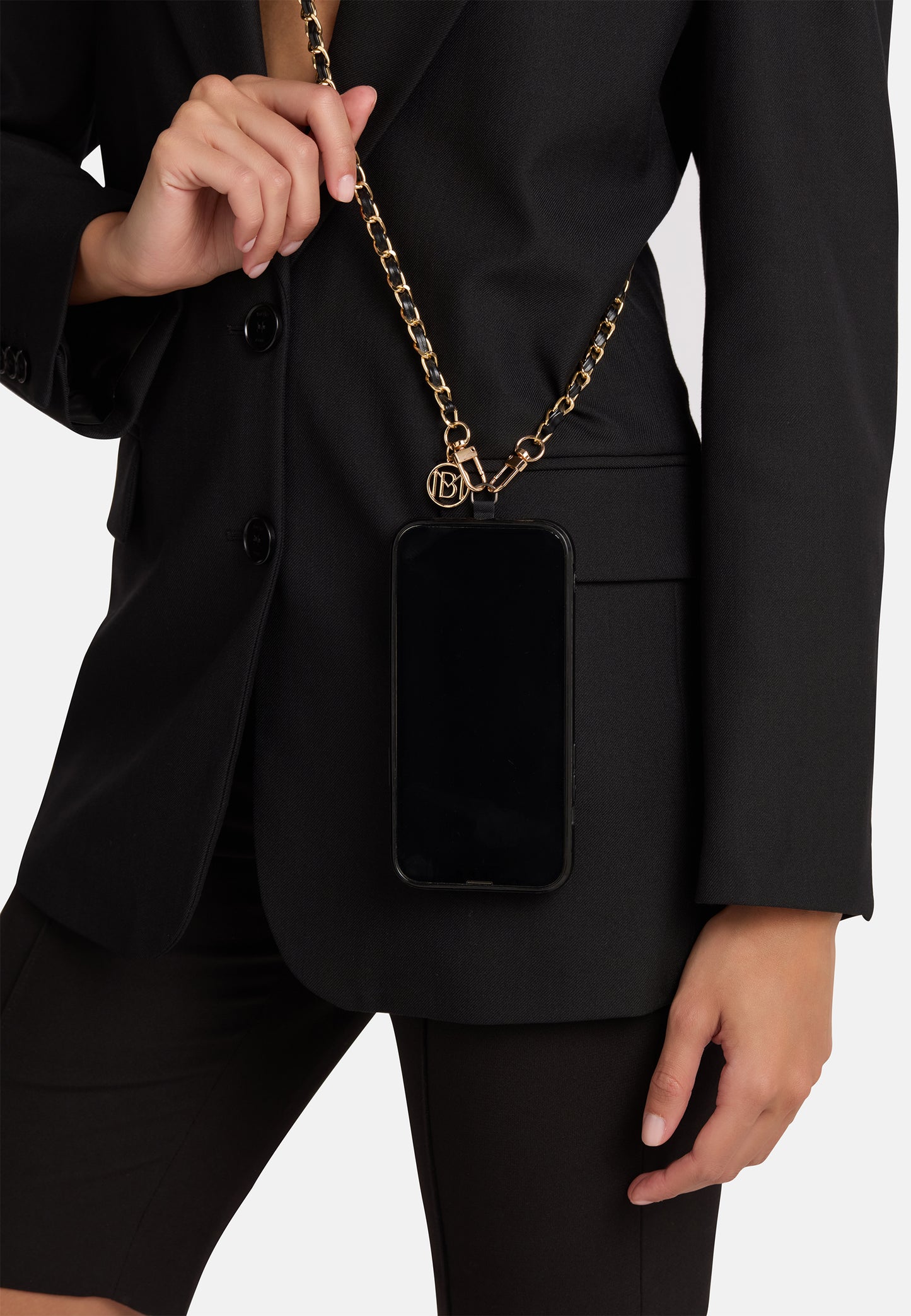 MB Signature Noir Gold-Plated Phone Necklace