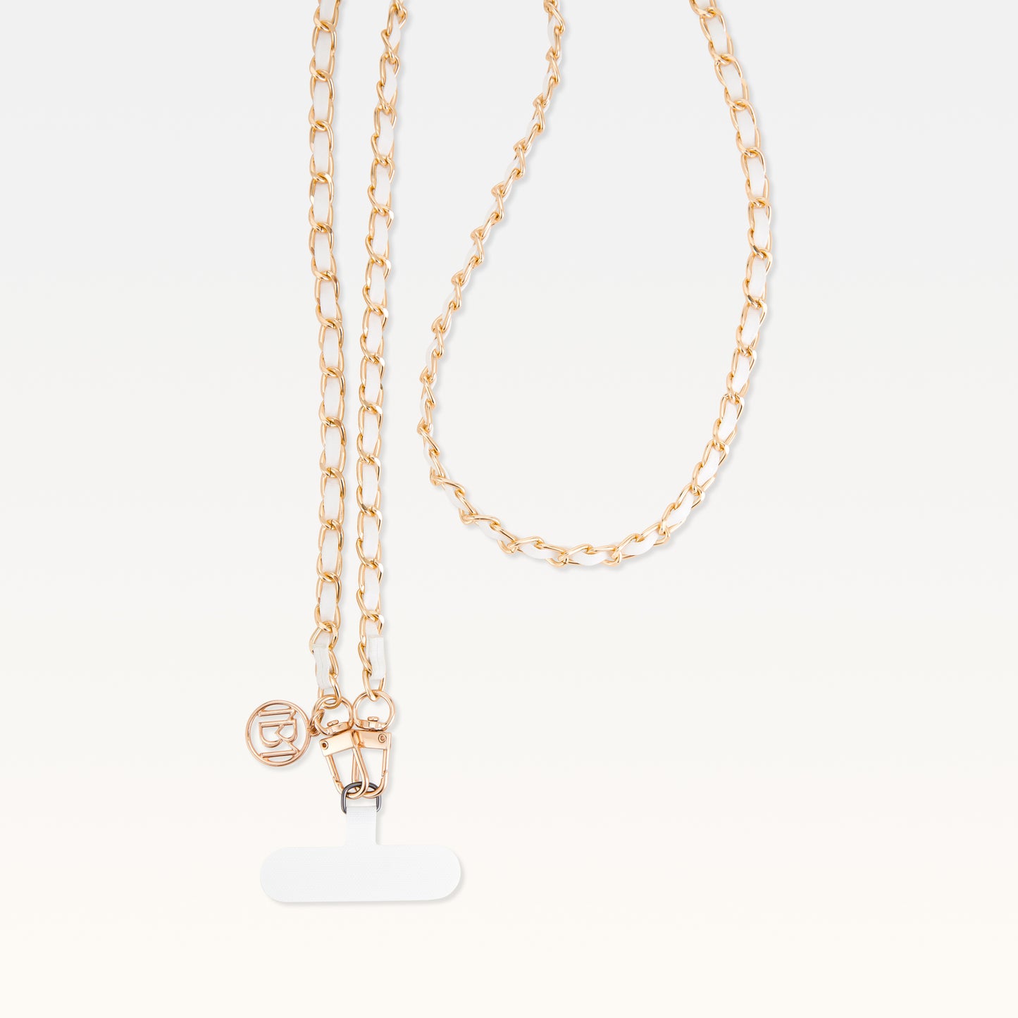 MB Signature Pearl White Phone Necklace