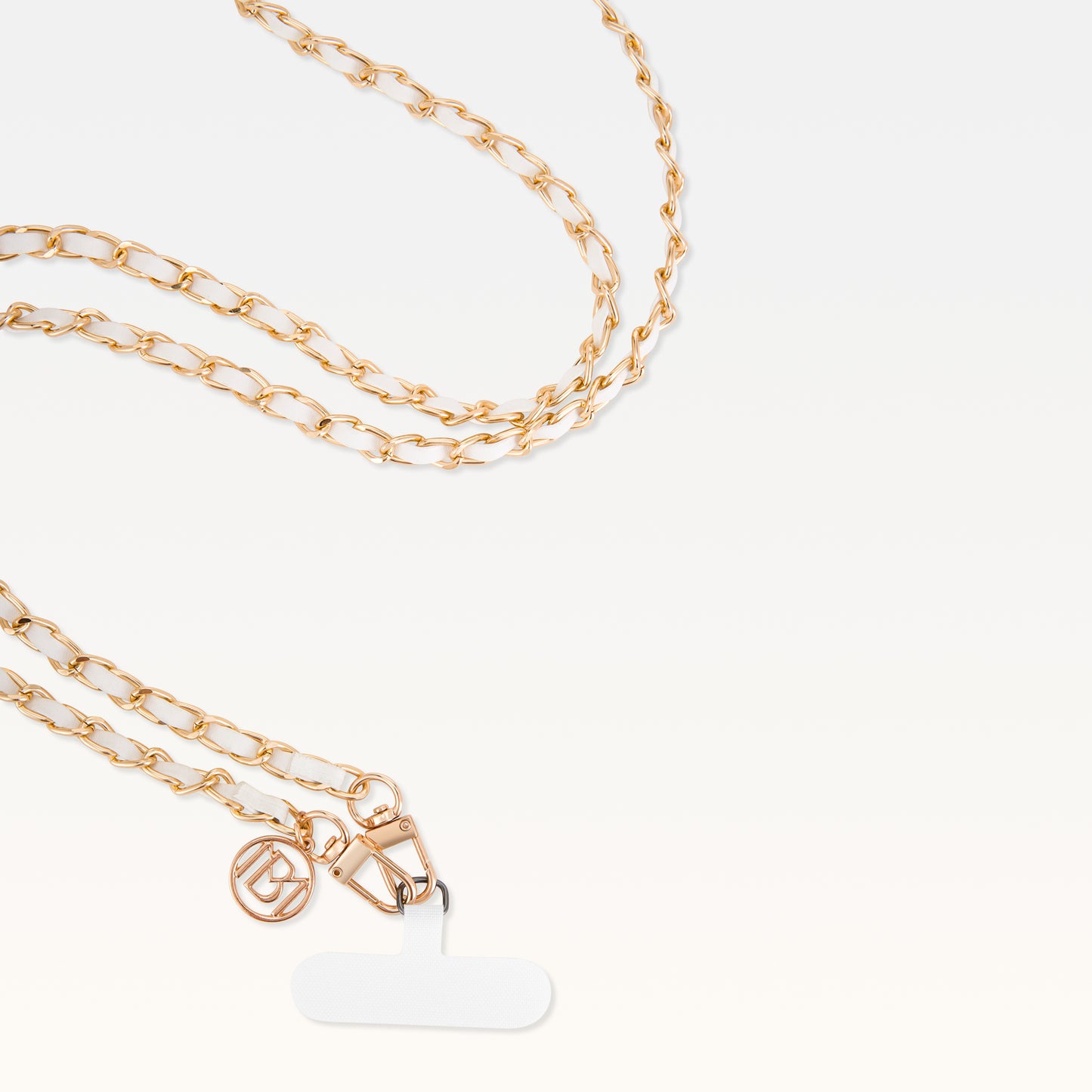 MB Signature Pearl White Phone Necklace