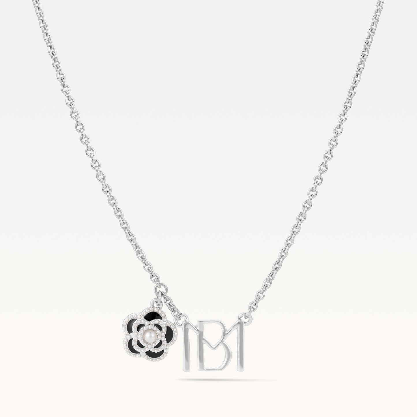MB Signature Silver-Plated Camelia Necklace