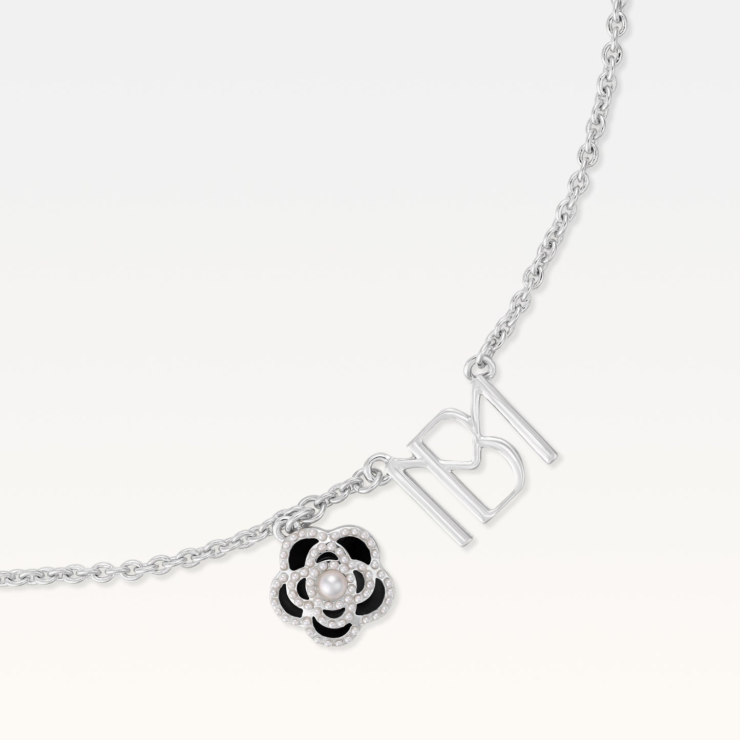 MB Signature Silver-Plated Camelia Necklace
