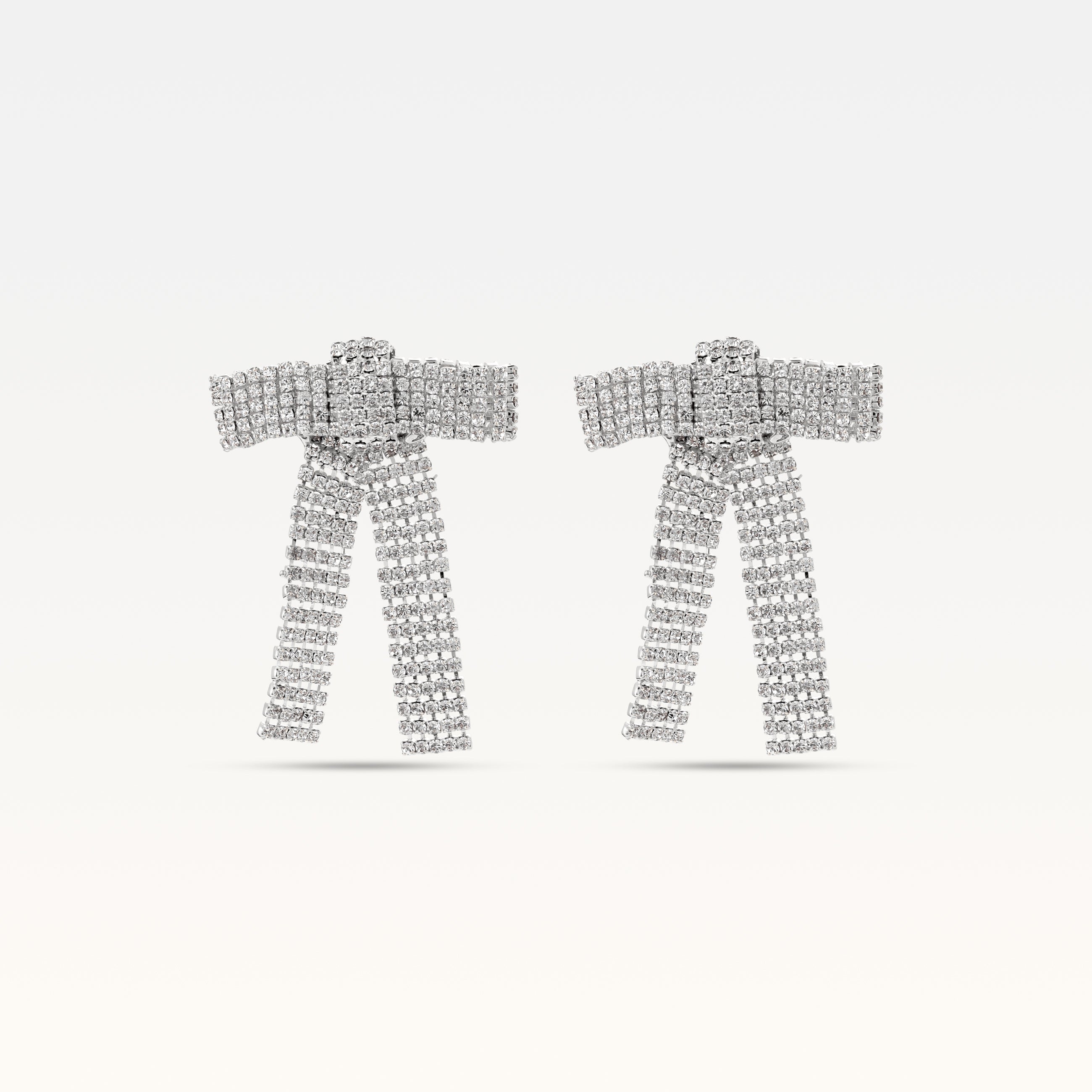 MB Silver Colored Bow Earrings