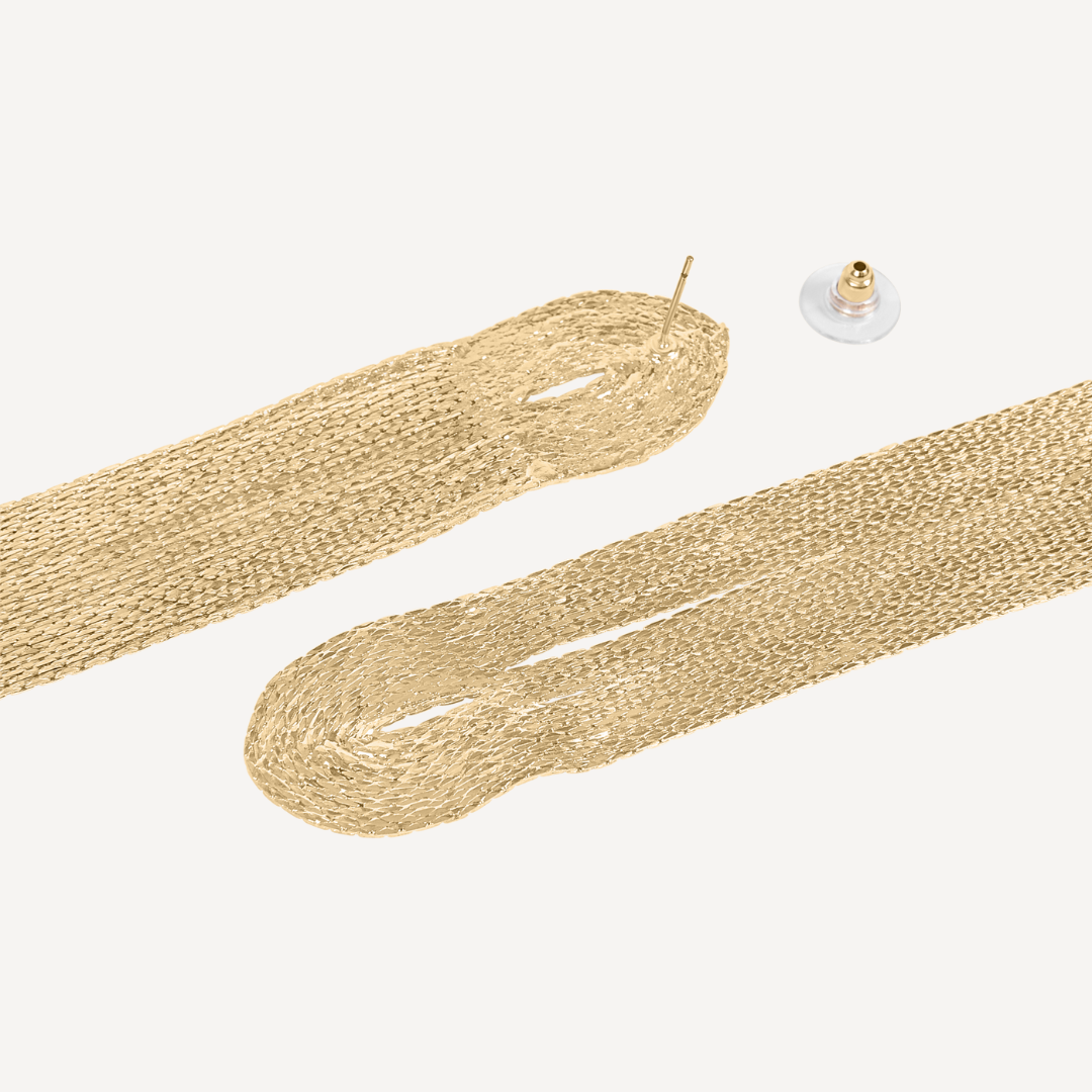 Asim Long Earrings - Gold