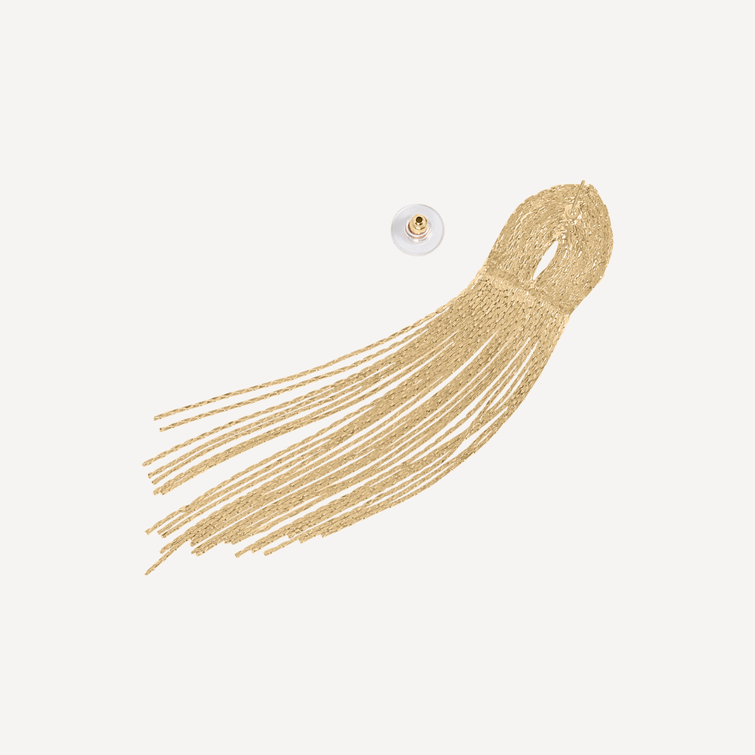 Asim Long Earrings - Gold