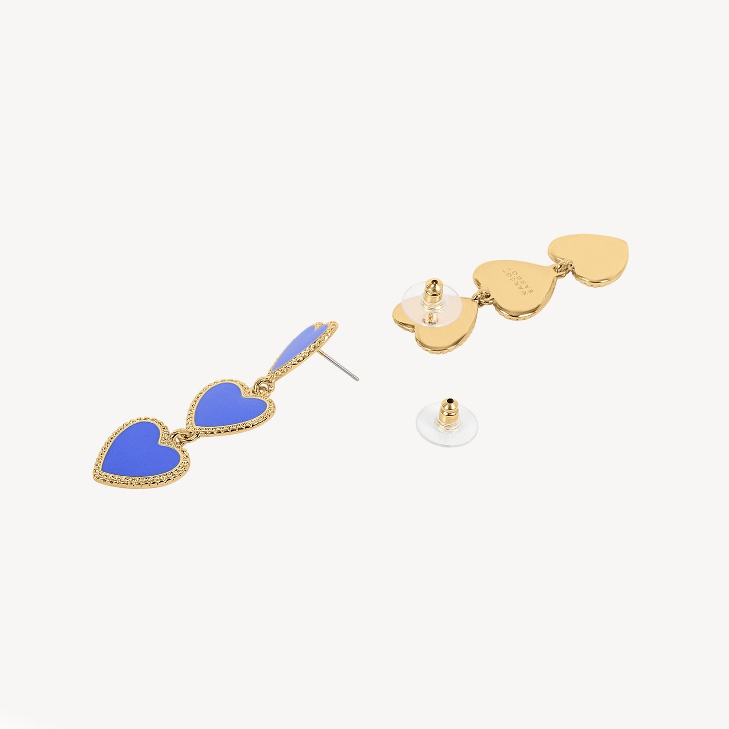 Maeva Heart Earrings - Blue
