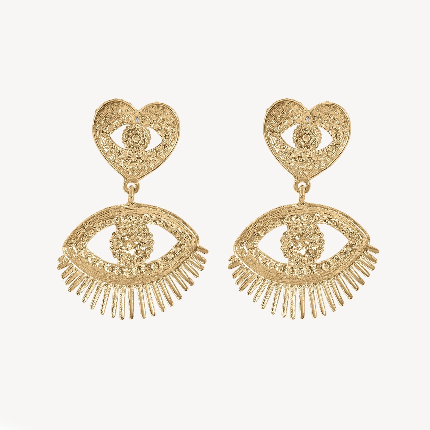 Mae Eye Earrings - Gold