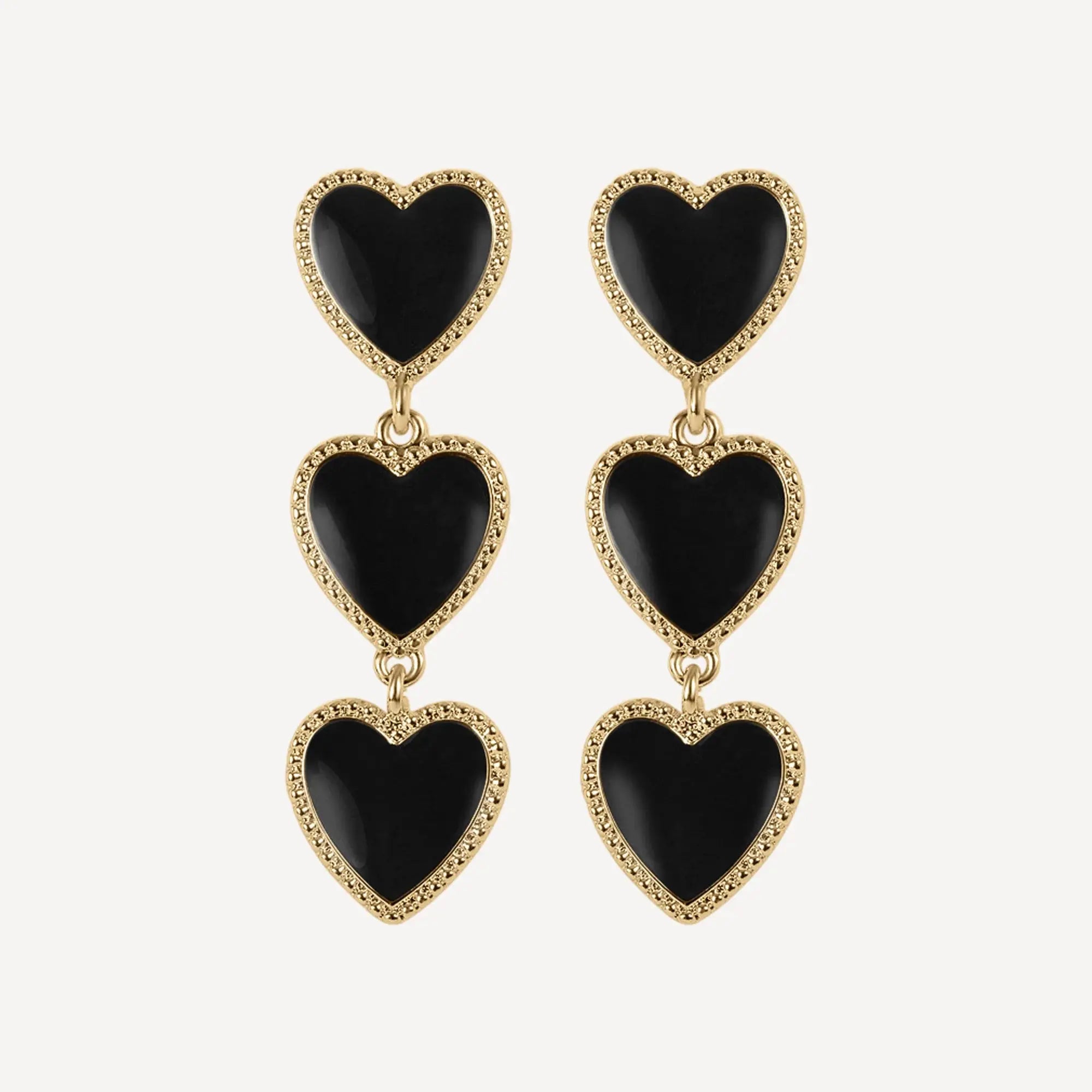 Maeva Earrings - Black & Gold Margot Bardot Online