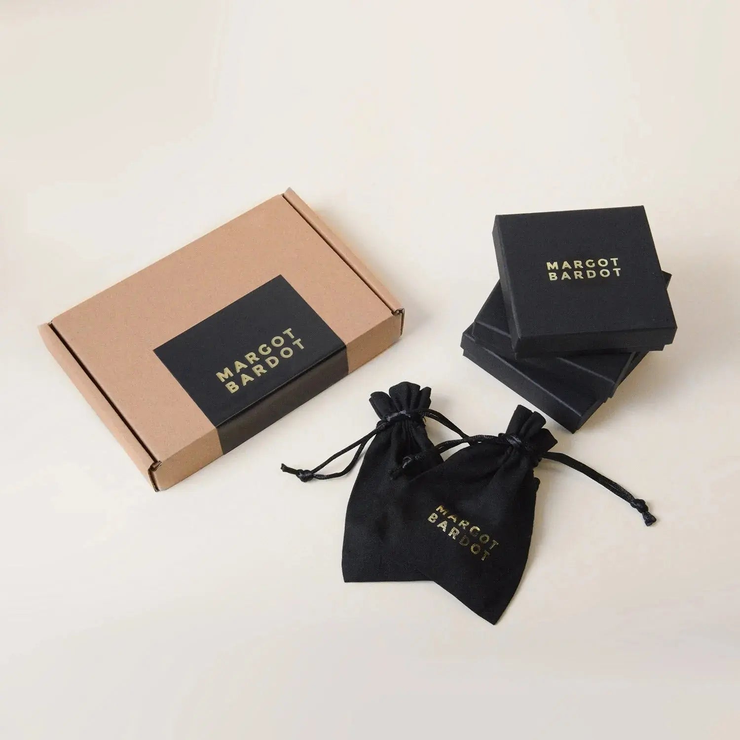 Personalized box and packaging of Maeva Earrings - Gold Margot Bardot Online
