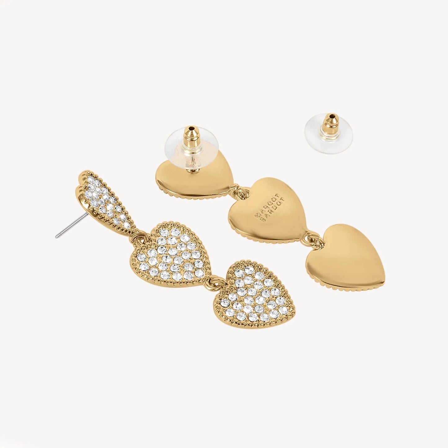 Maeva Earrings - Shine with push back lock by Margot Bardot Online