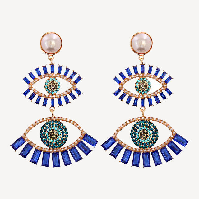 Kia Eye Earrings - Blue