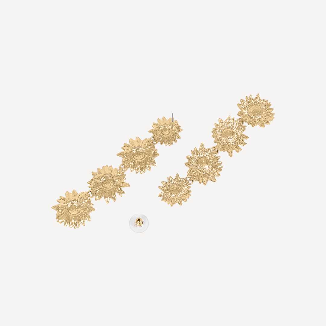 Sunny Flower Earrings - Gold Margot Bardot Online
