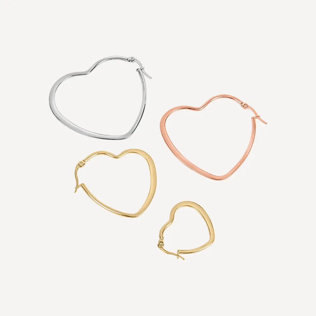 Valentina Hoop Earrings - Rose Gold 45mm Margot Bardot Online