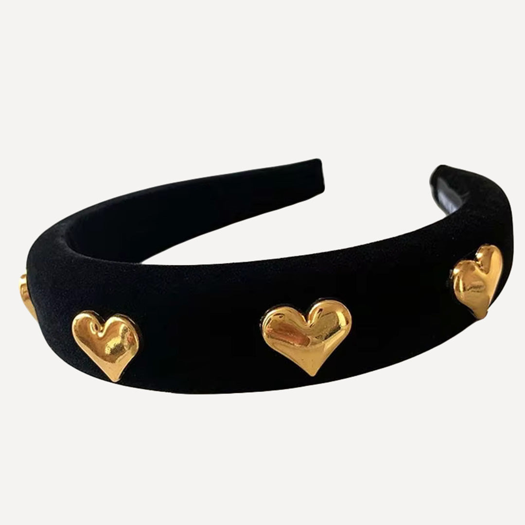 Hairband Cœur d'Or – Black with gold