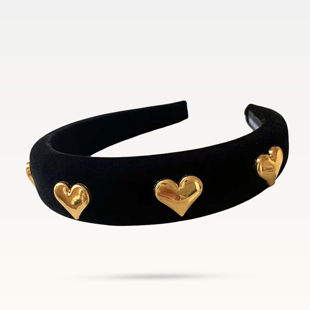 Hairband Cœur d'Or – Black with gold