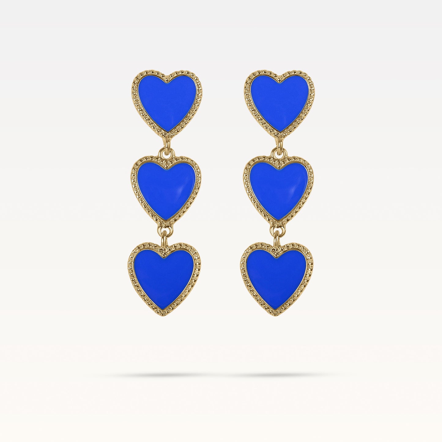 Maeva Heart Earrings - Blue