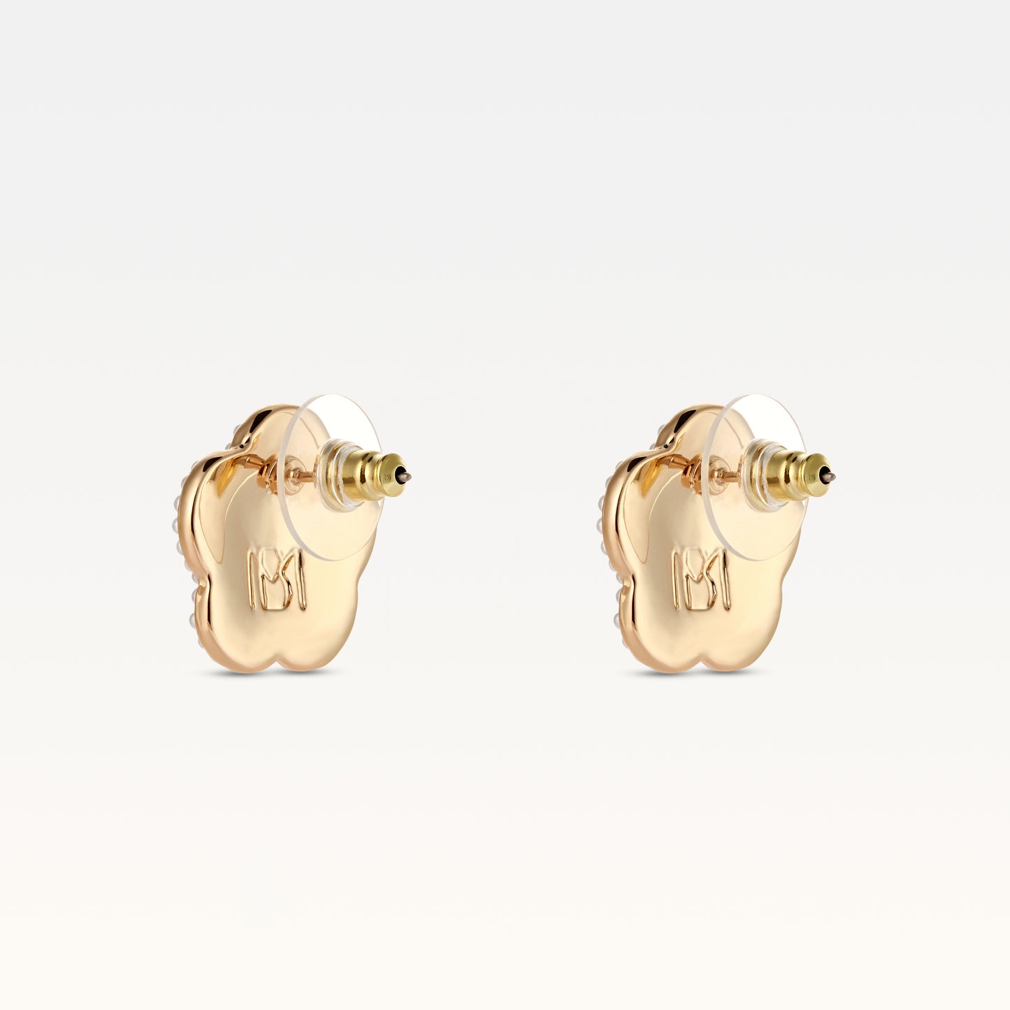 MB Côte d'Azur Gold-Plated Mint Créme Camélia Earrings