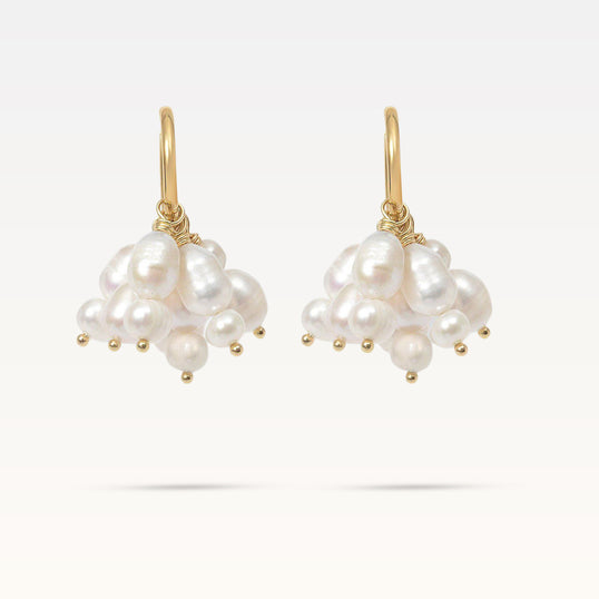 Clara Pearl Earrings - Gold