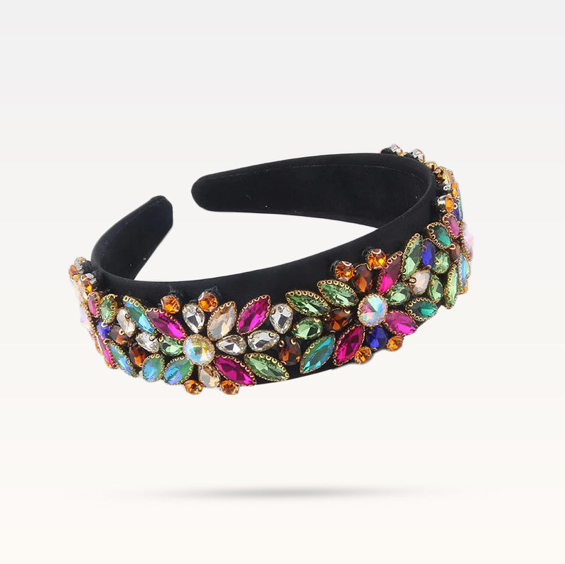 Hairband Flower Crystals - Multicolor