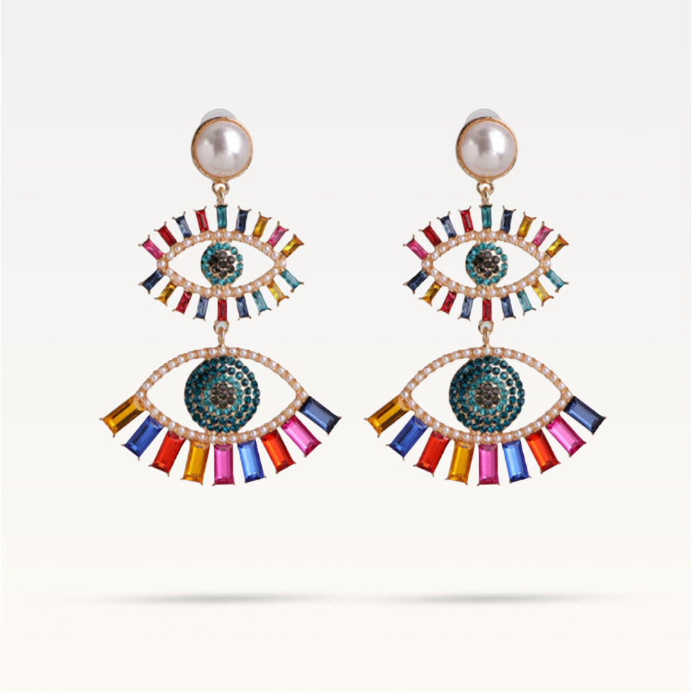 Kia Eye Earrings - Multicolored