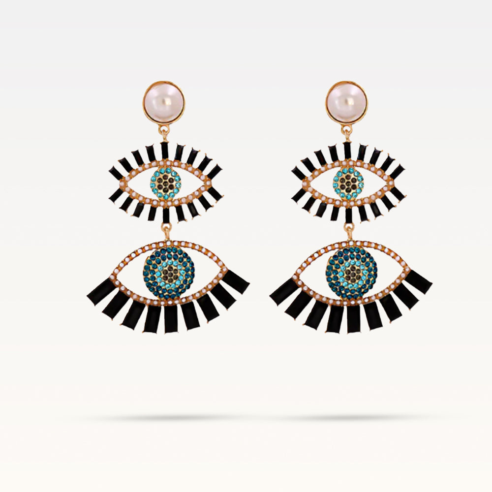 Kia Eye Earrings - Black