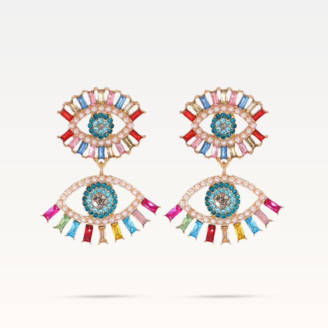 Maeyu Eye Earrings - Multicolor