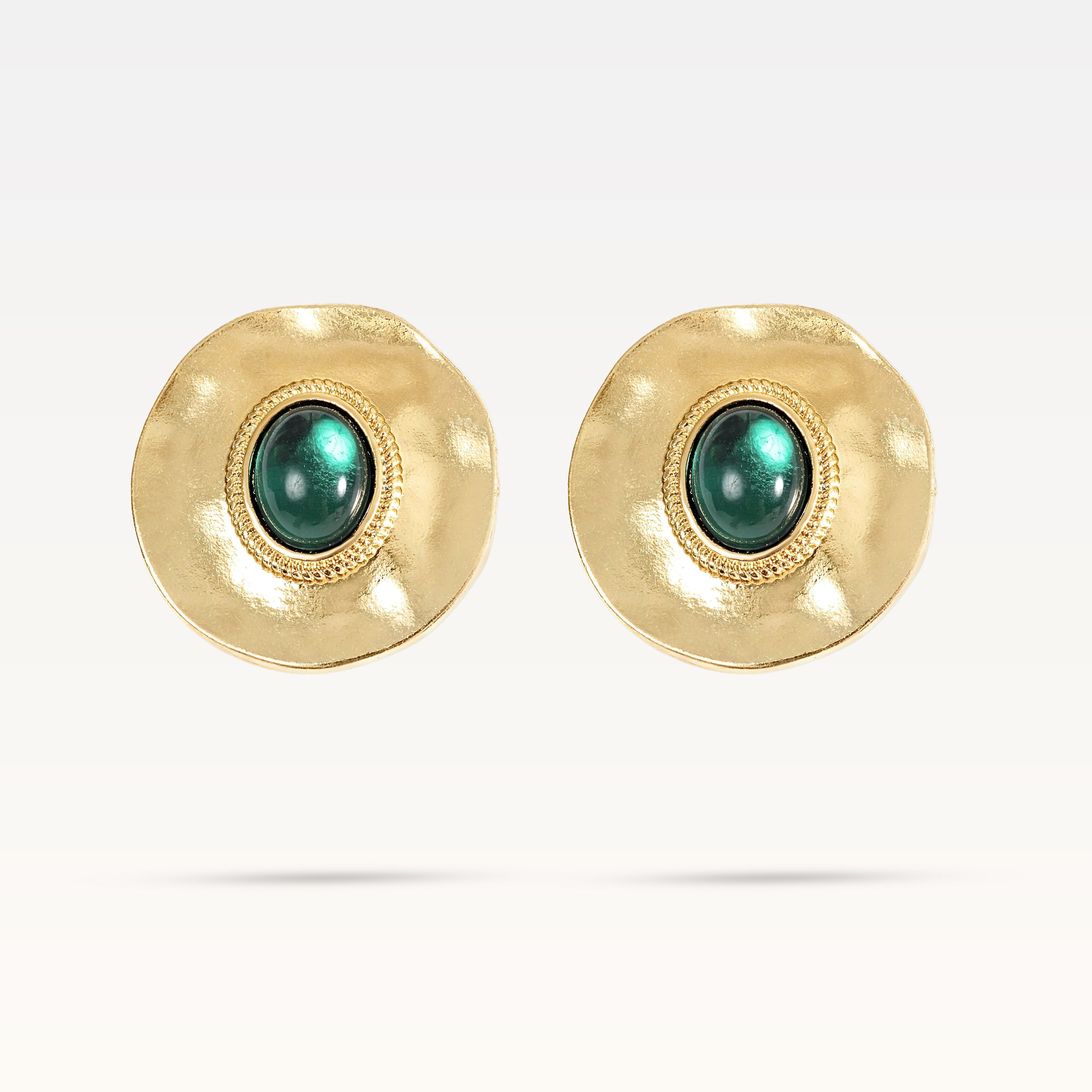 Lolita Earrings - Emerald Gold