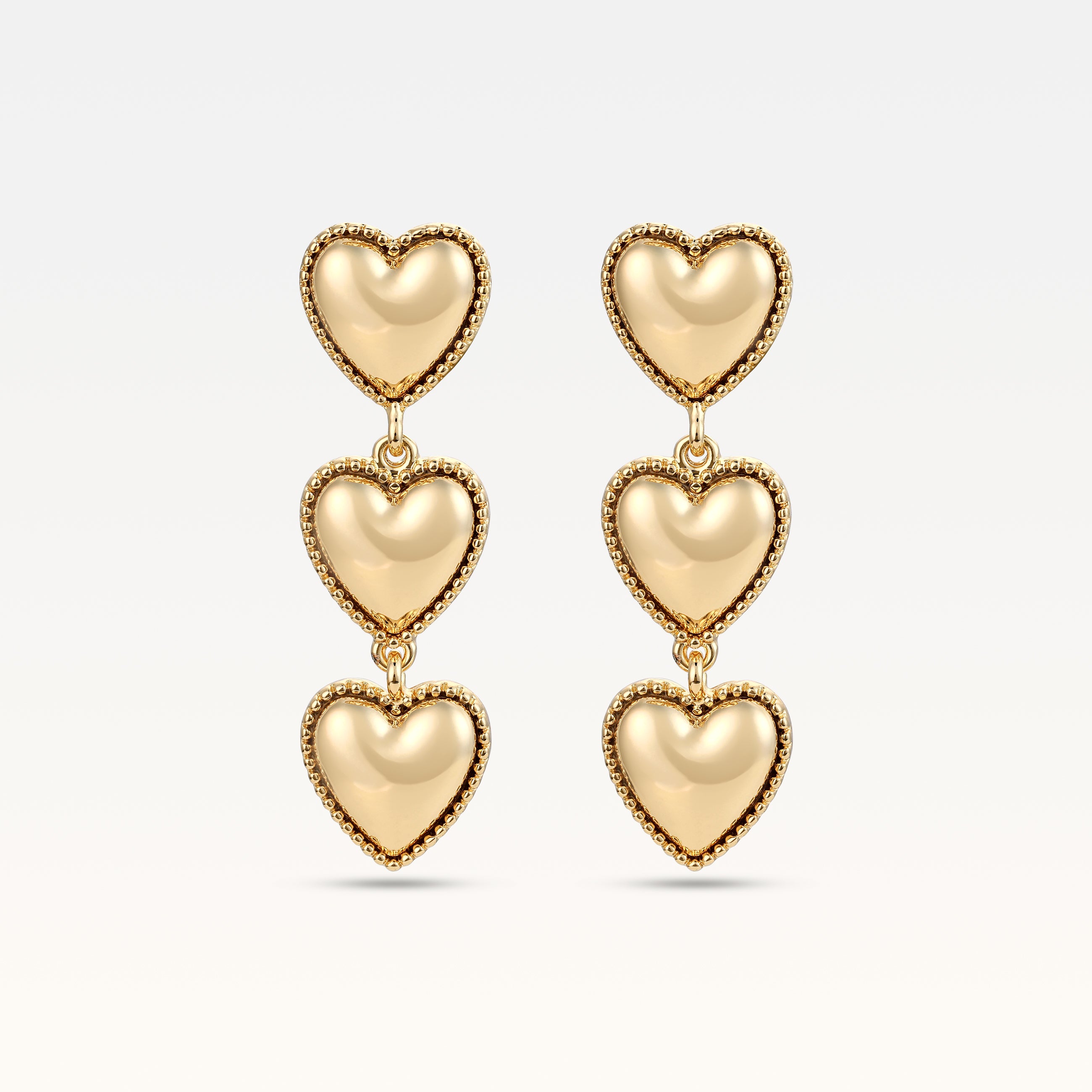 MB Maeva Gold-Plated Heart Earrings