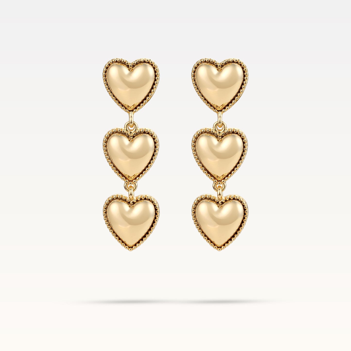 MB Maeva Gold-Plated Heart Earrings