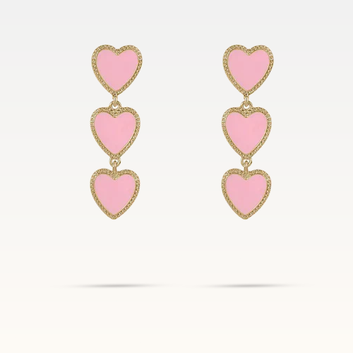 MB Maeva Gold-Plated Pink Heart Set