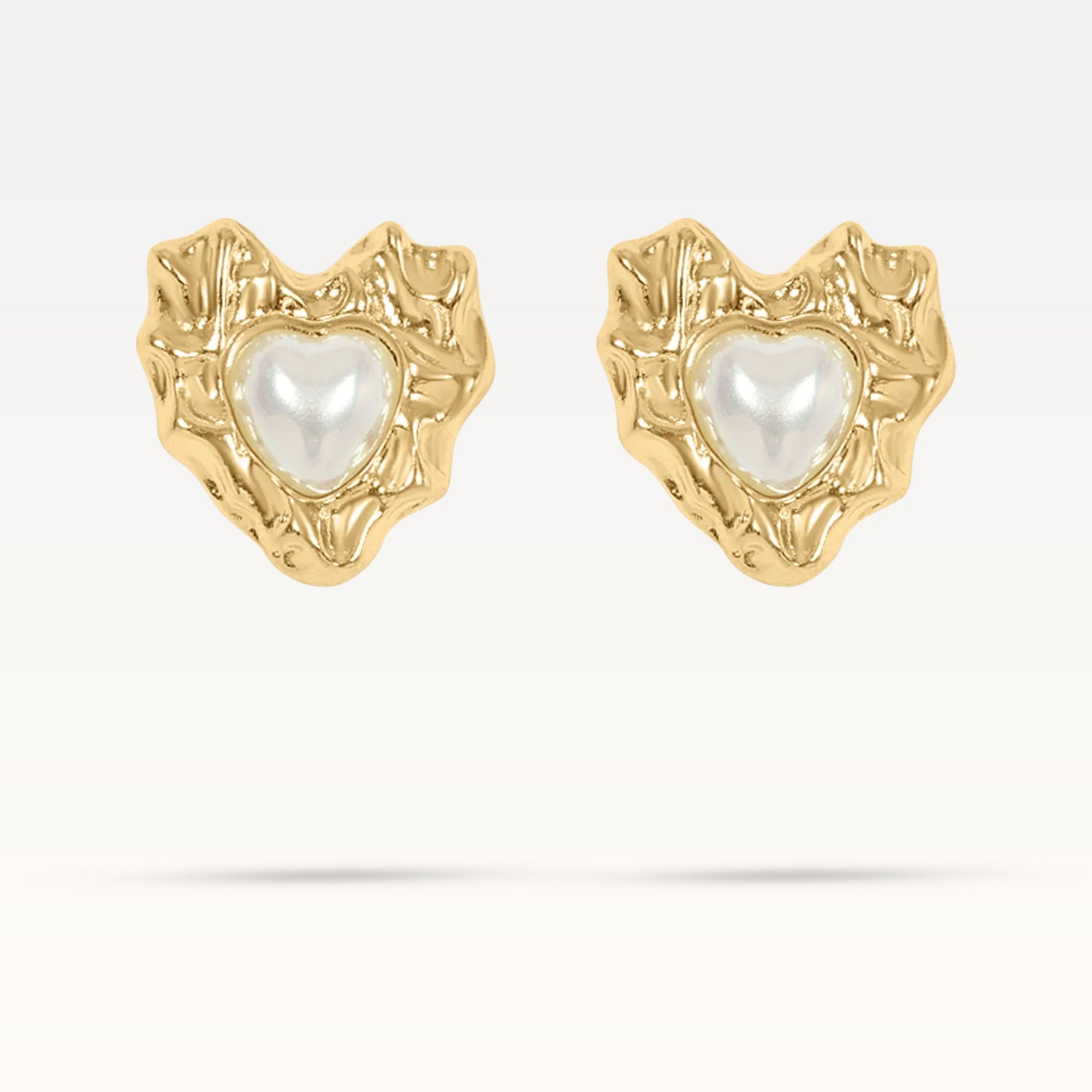 Milou Small Heart Earrings - Gold