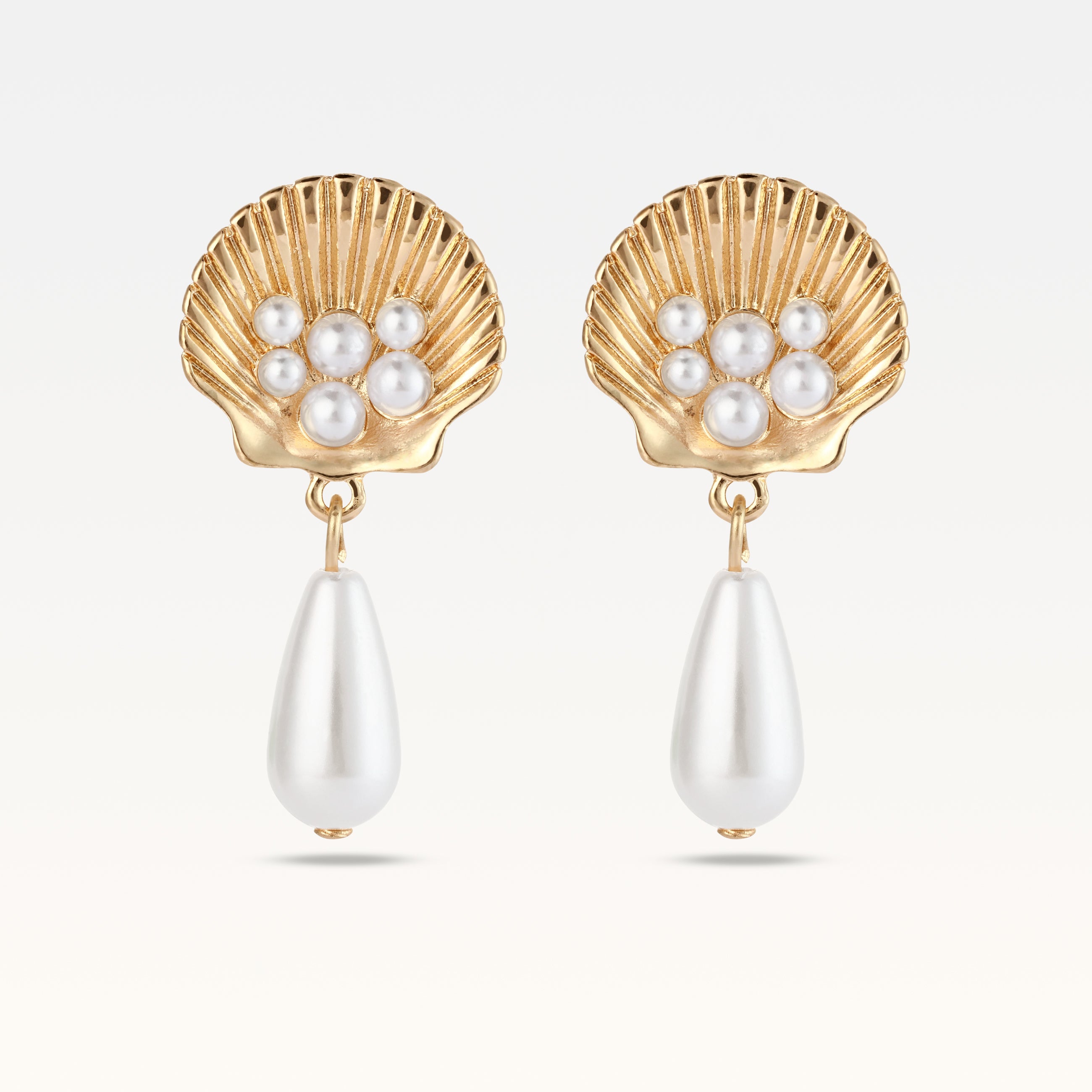 Attina Pearl Drop Earrings - Gold