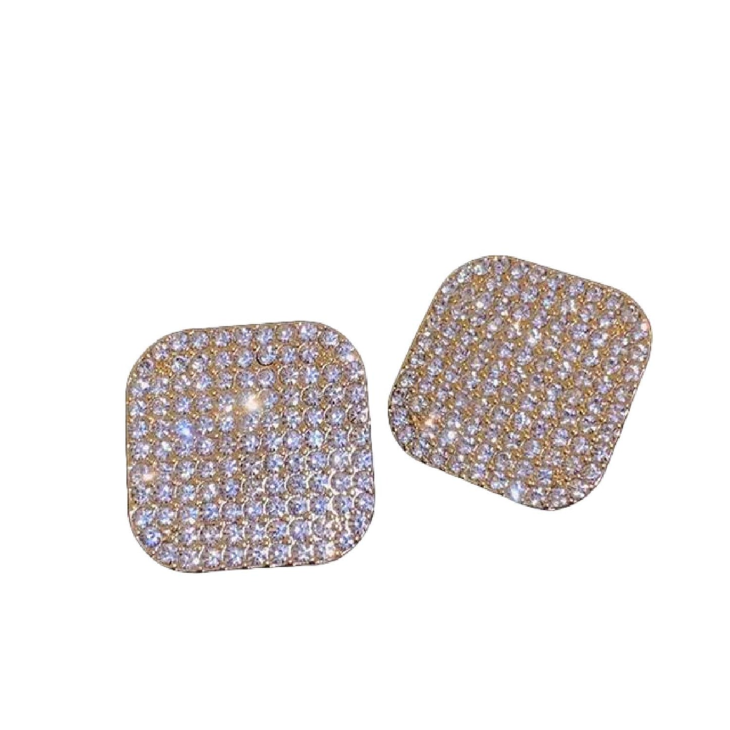 Elle Crystal Stud Earrings - Gold