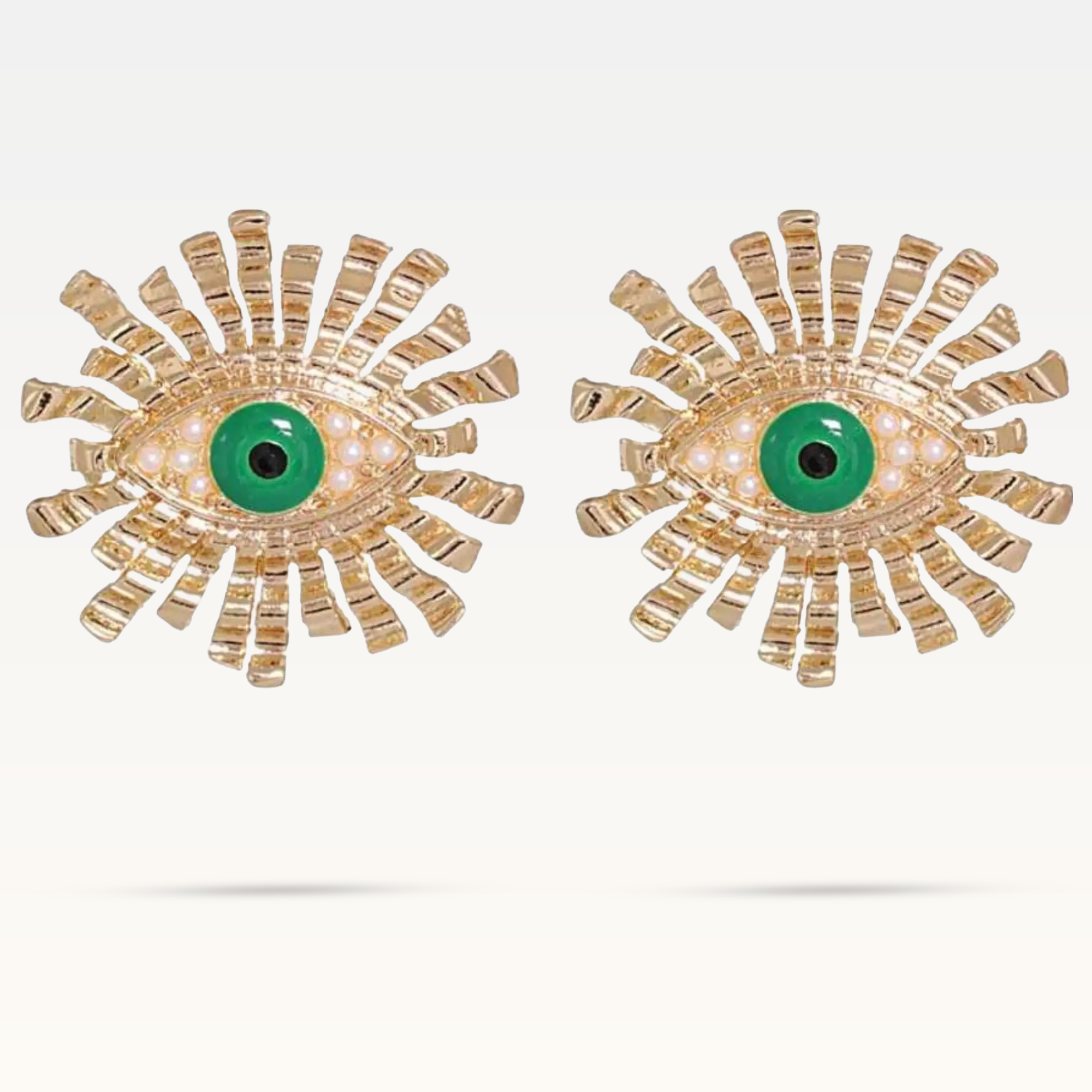 Renee Eye Earrings - Gold