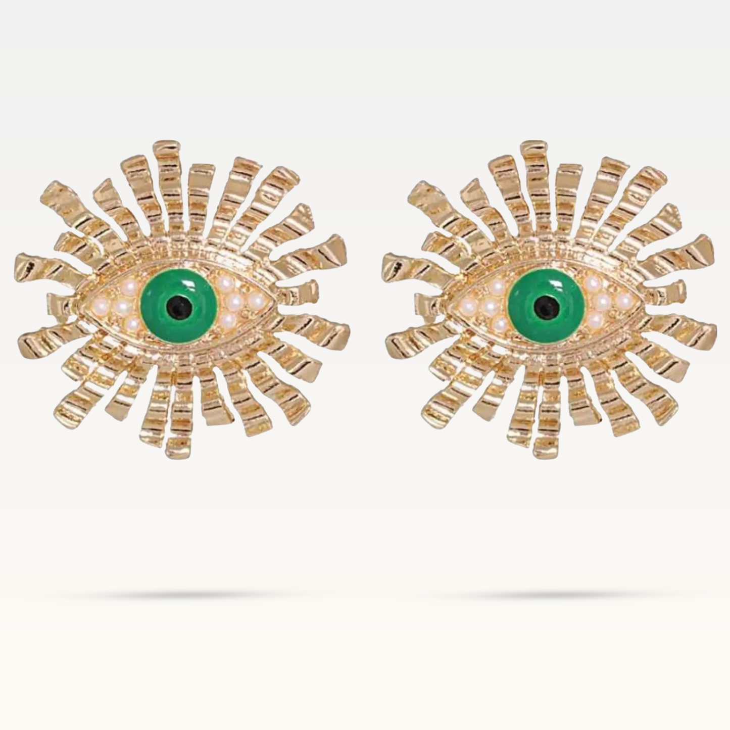 Renee Eye Earrings - Gold