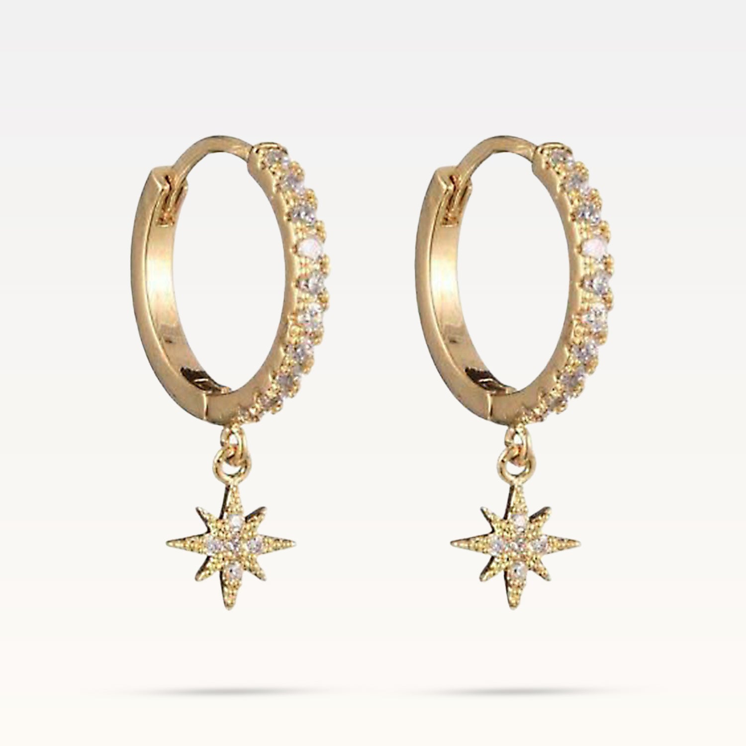 Starburst Small Hoop Earrings - Gold