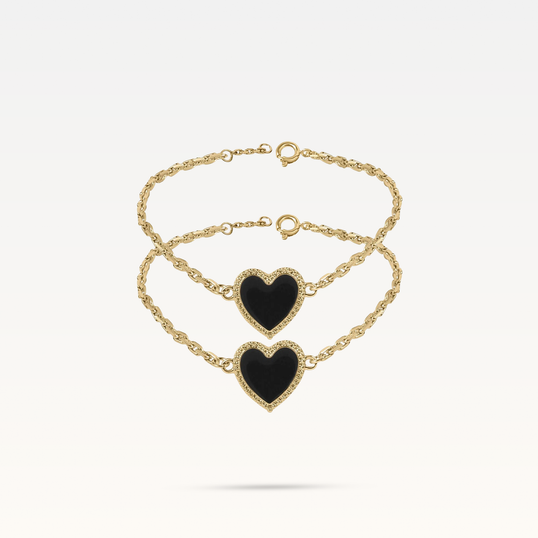 Maeva Heart Bracelet Set