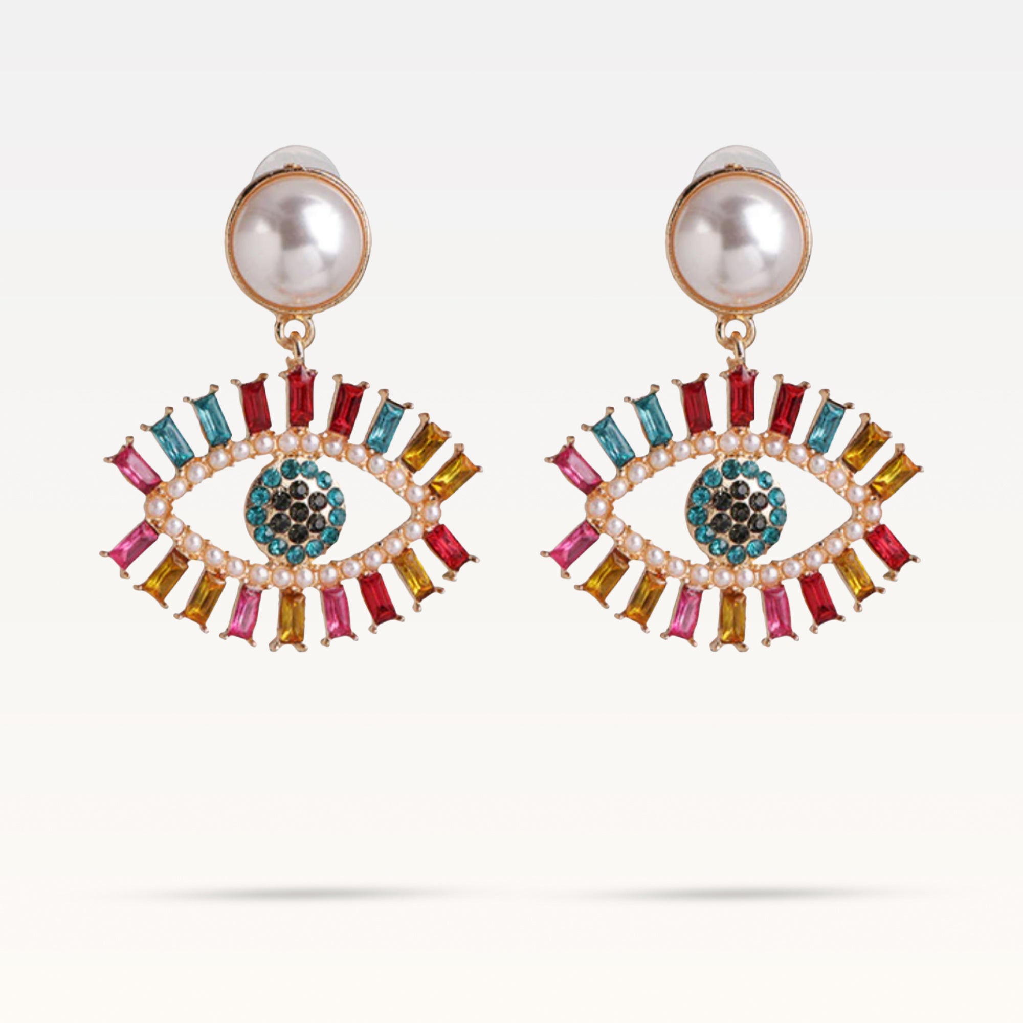 Mioumiou Eye Earrings - Gold