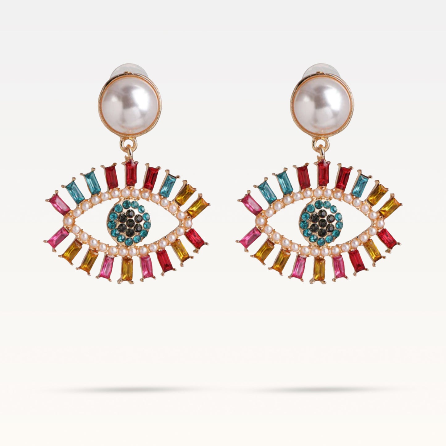 Mioumiou Eye Earrings - Gold