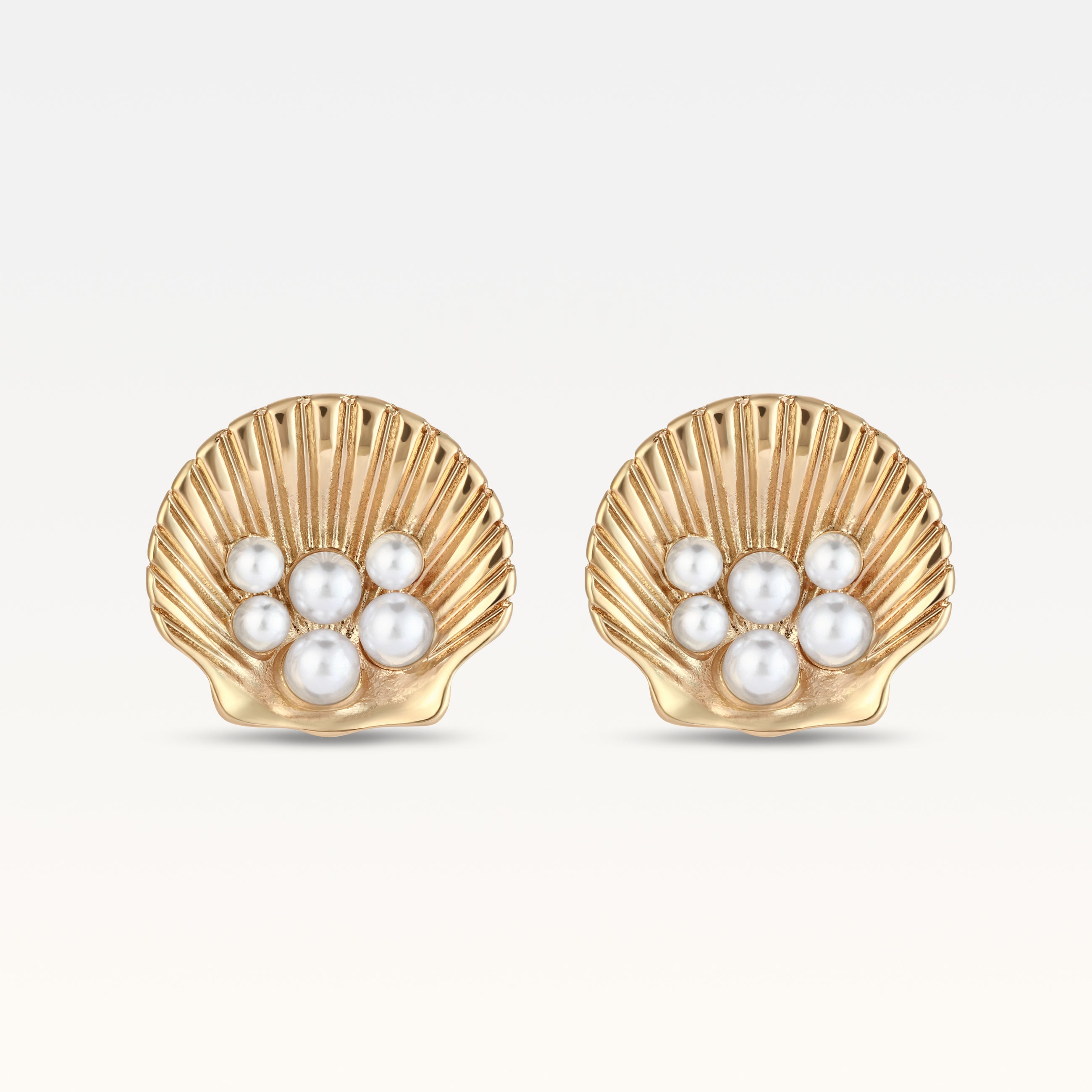 Attina Sea Shell Earrings - Gold