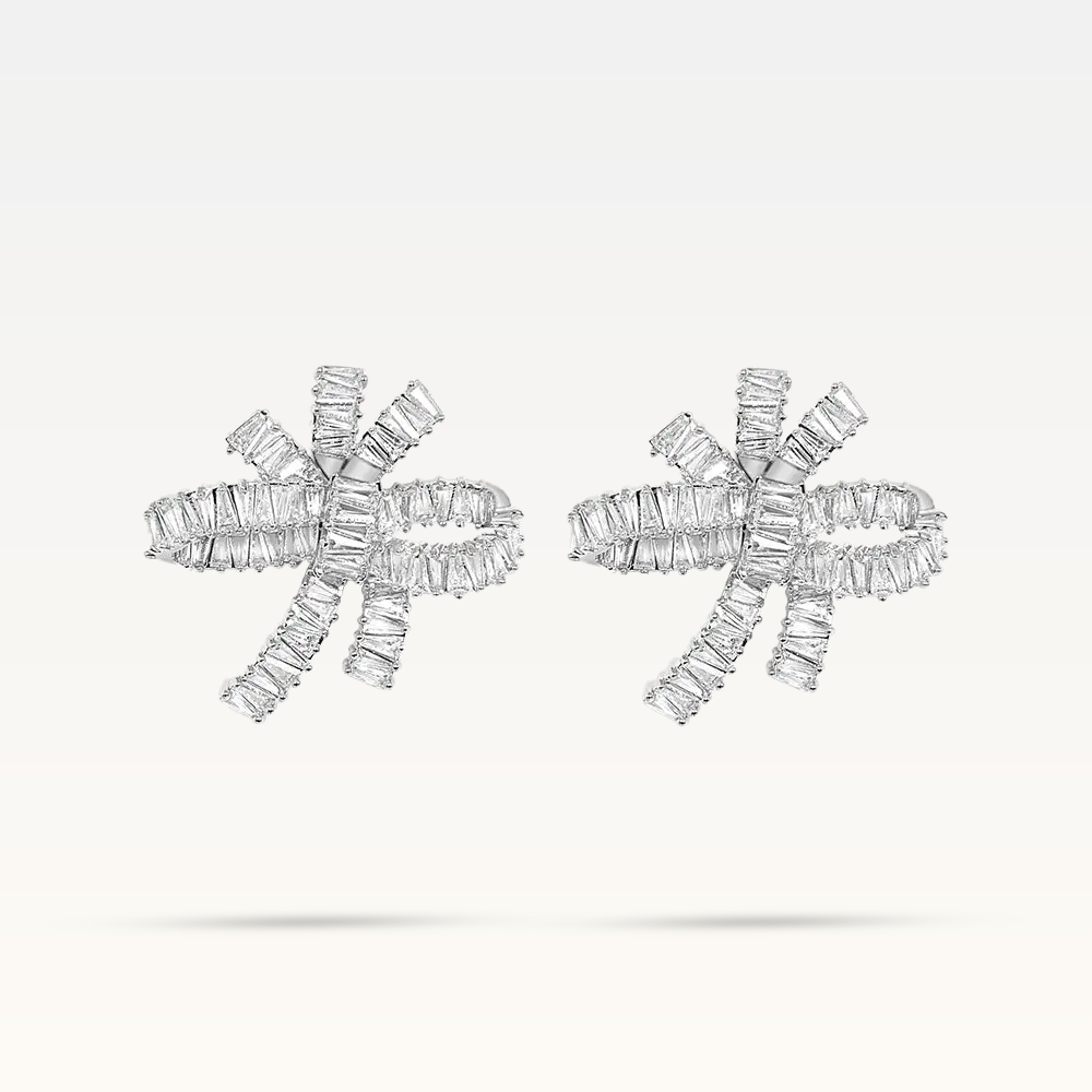 Victoire Knot Earrings - Silver