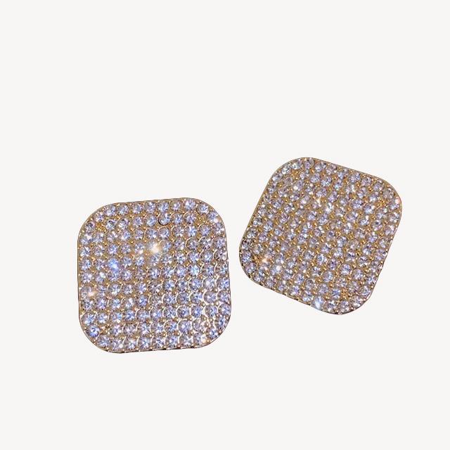 Elle Crystal Stud Earrings - Gold