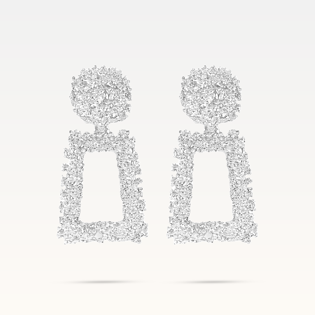 Zia Drop Earrings - Silver