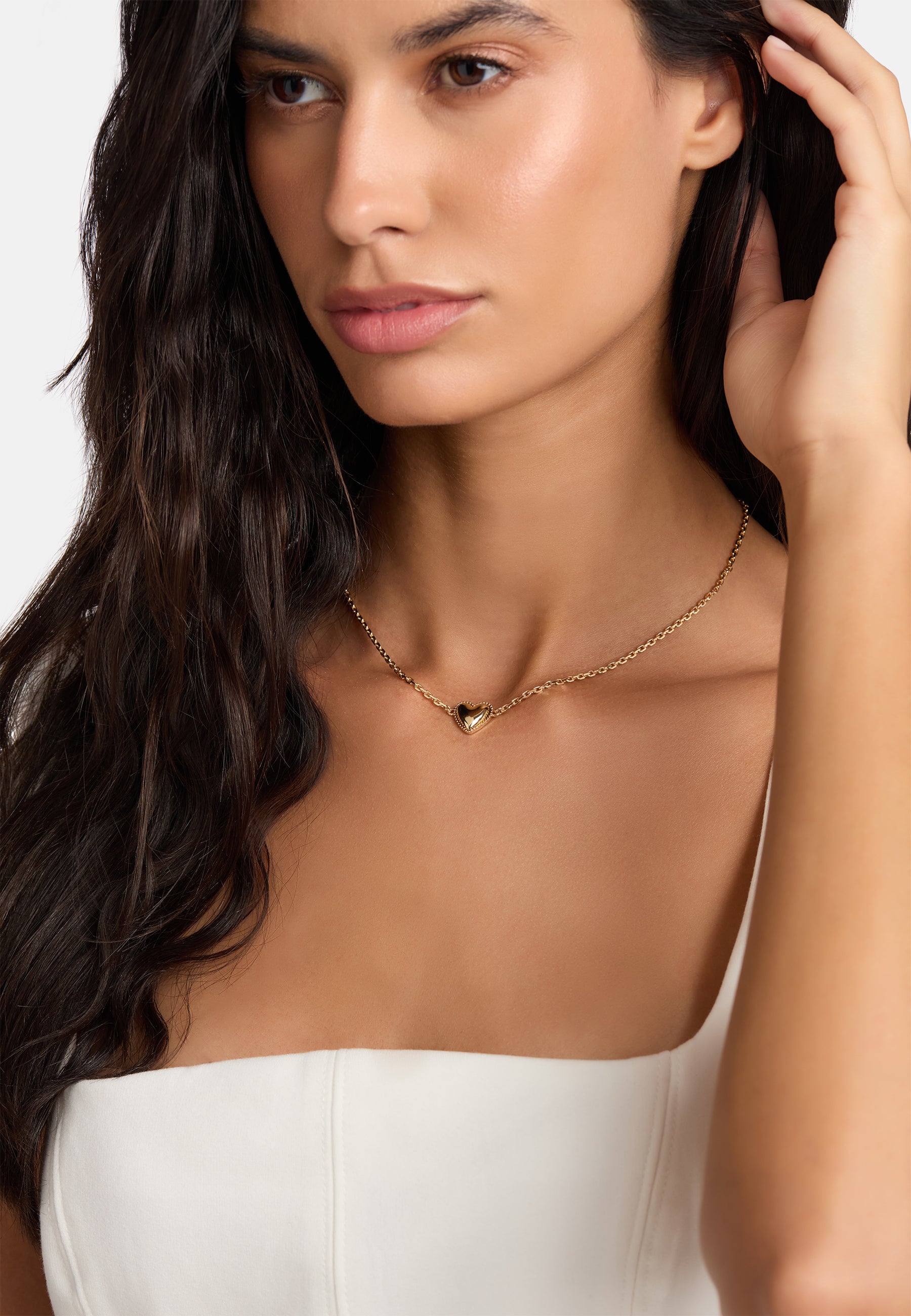 MB Maeva Gold-Plated Heart Necklace