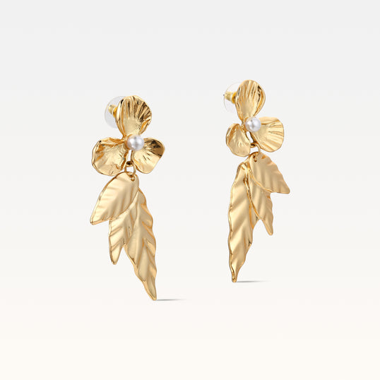 MB Aurora Gold-Plated Flower Earrings