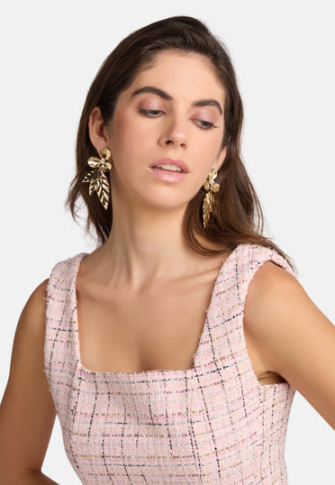 MB Aurora Gold-Plated Flower Earrings