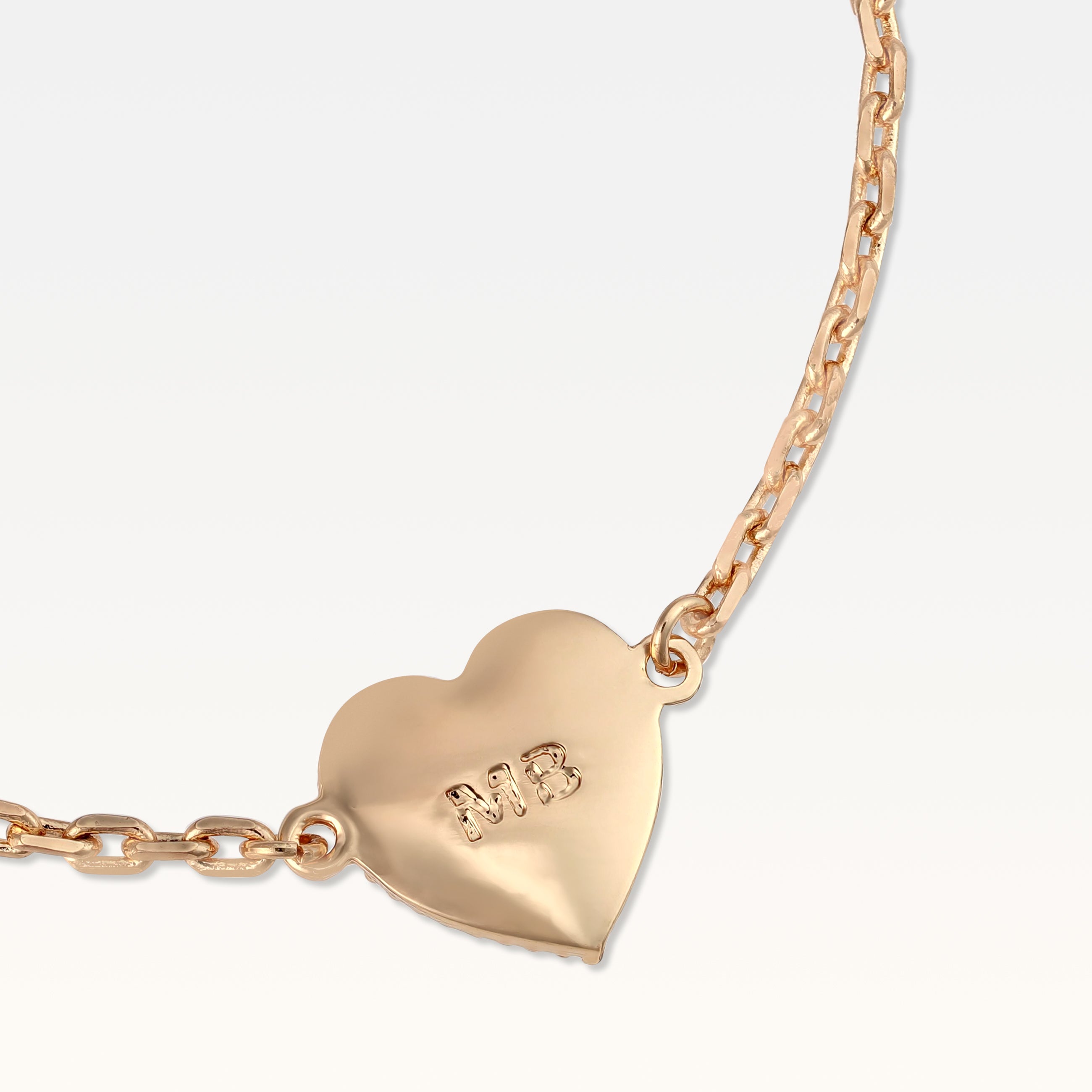 MB Maeva Gold-Plated Black Heart Bracelet