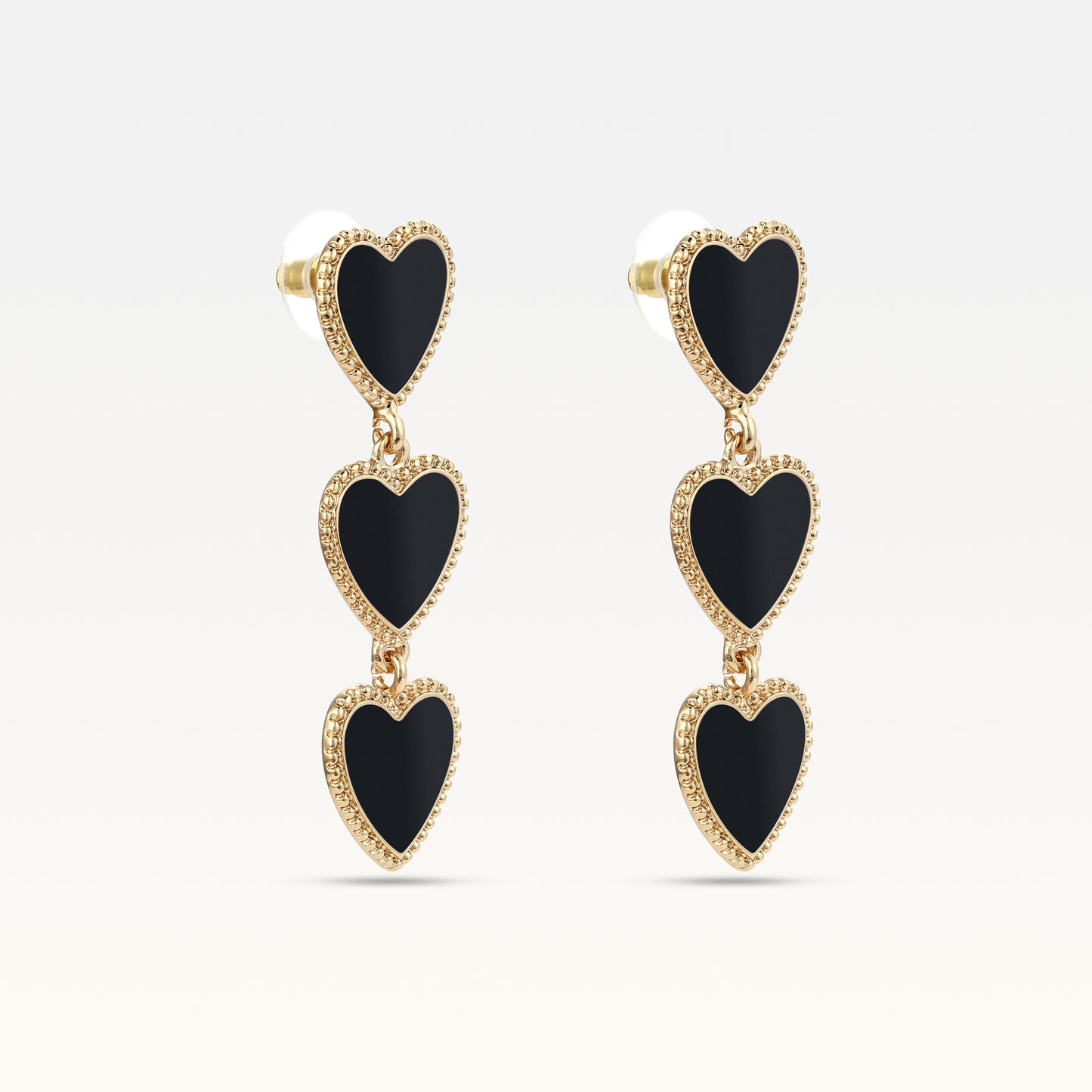 MB Maeva Gold-Plated Black Heart Set