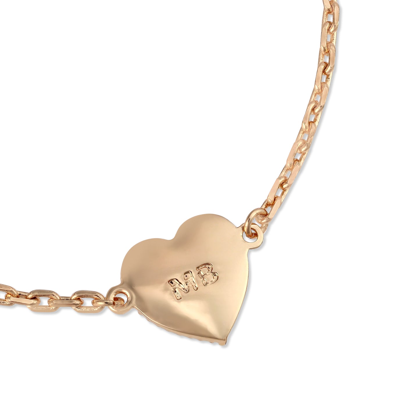 MB Maeva Gold-Plated Pink Heart Bracelet