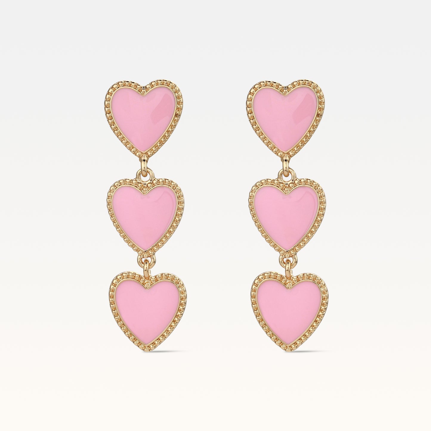 MB Maeva Gold-Plated Pink Heart Set